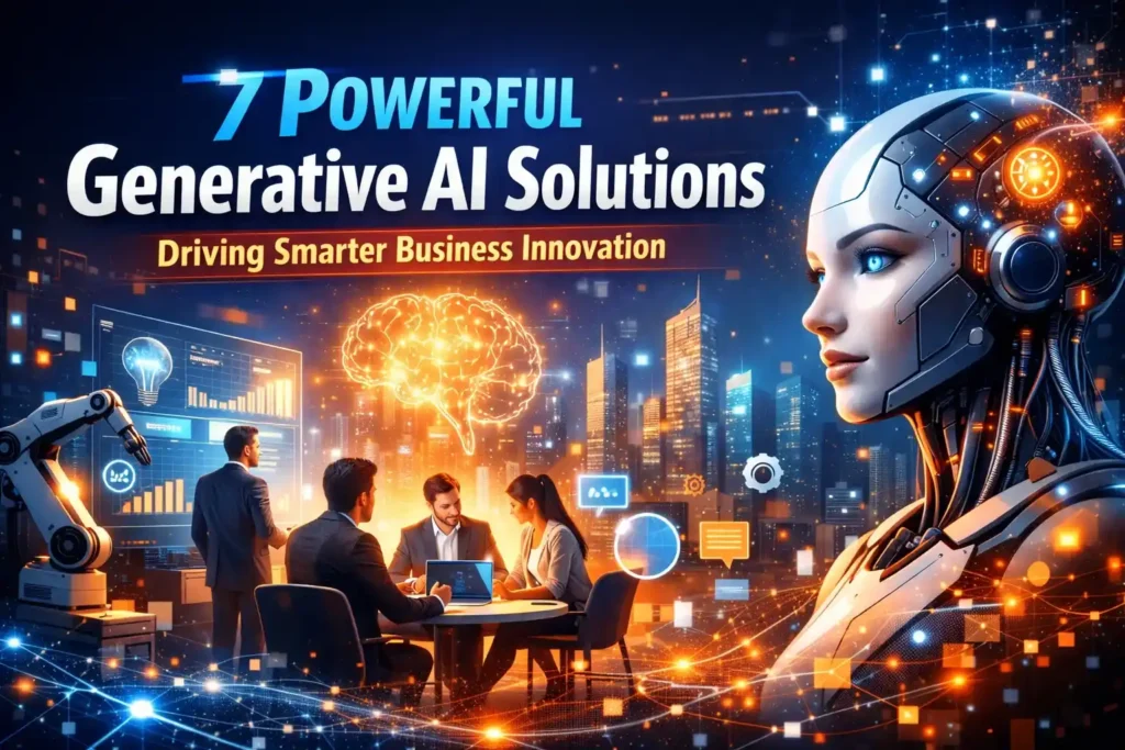 Generative AI Solutions powering smarter business innovation through intelligent automation, data-driven insights, and modern digital transformation.