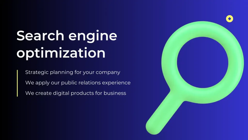 Search engine optimization concept with magnifying glass and strategy text