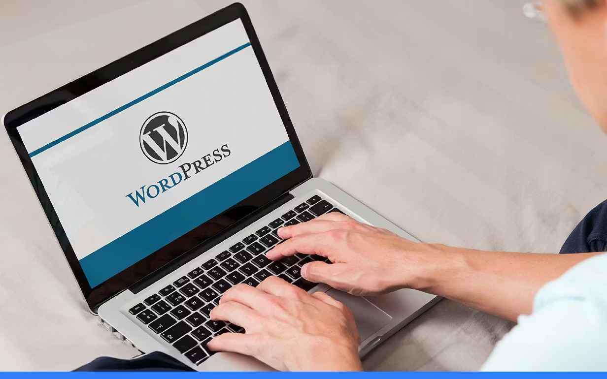 WordPress development concept showing website design, customization, and performance optimization